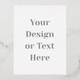 Customizable Your Design or Text Here Personalized Foil Holiday Postcard