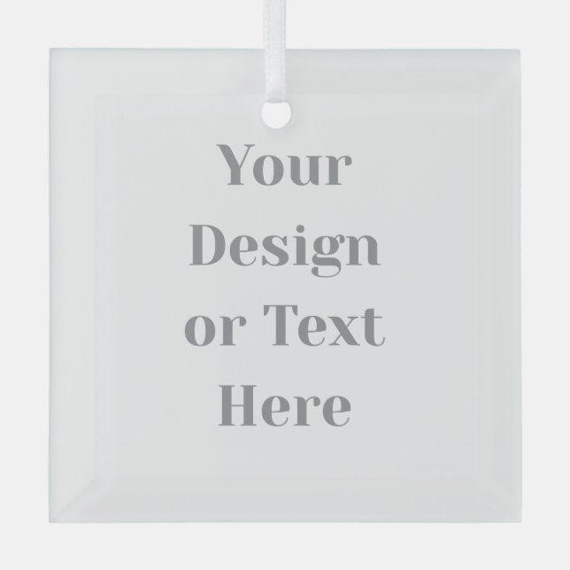 Customizable Your Design or Text Here Personalized Glass Tree Decoration (Front)