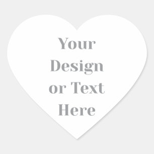 Customizable Your Design or Text Here Personalized Heart Sticker
