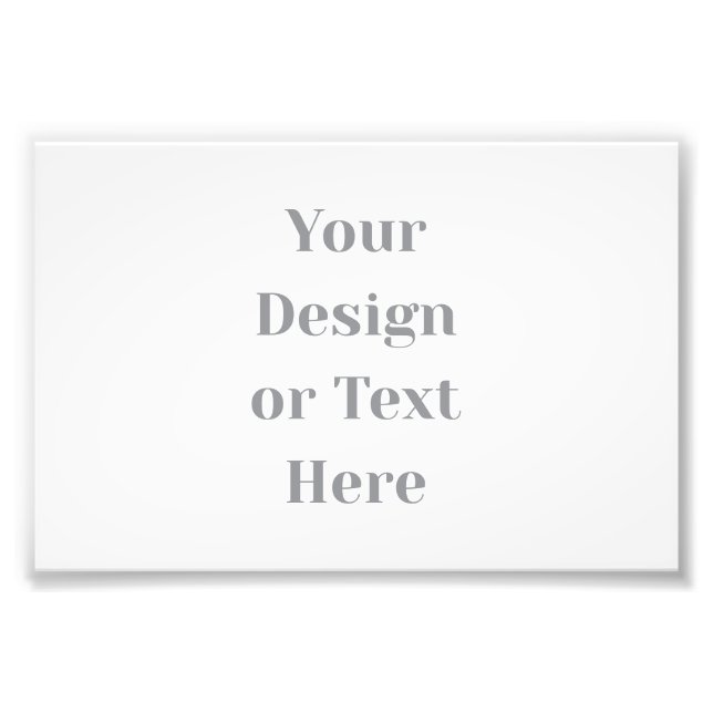 Customizable Your Design or Text Here Personalized Photo Print (Front)