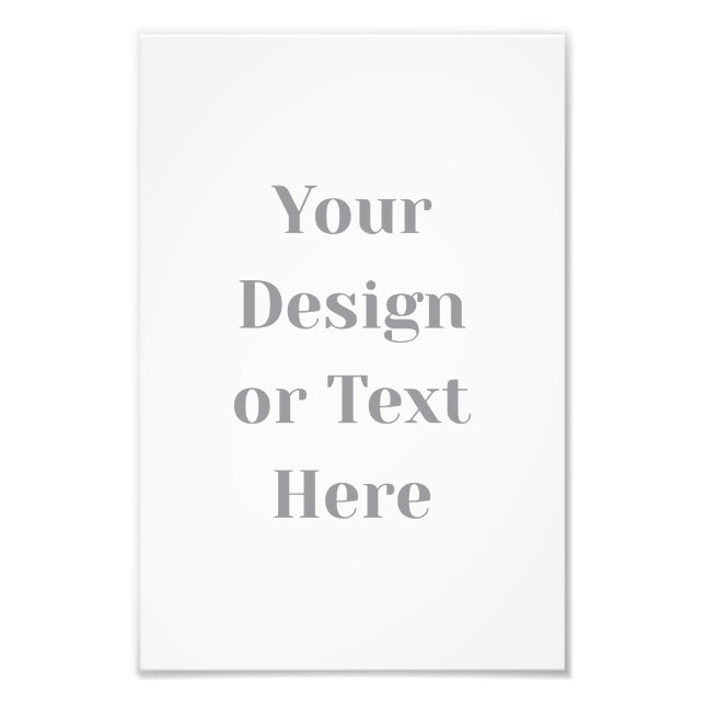 Customizable Your Design or Text Here Personalized Photo Print (Front)