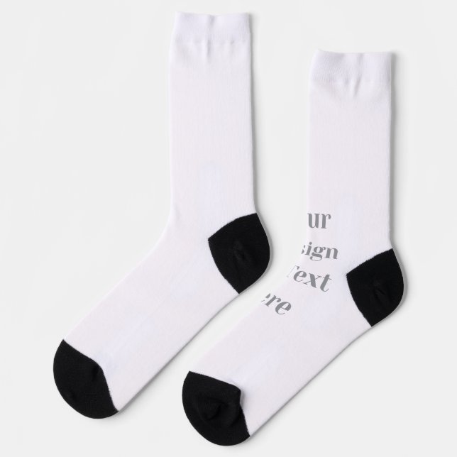 Customizable Your Design or Text Here Personalized Socks (Left)