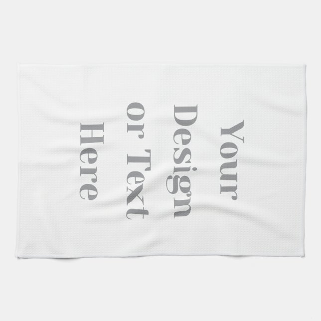 Customizable Your Design or Text Here Personalized Tea Towel (Horizontal)