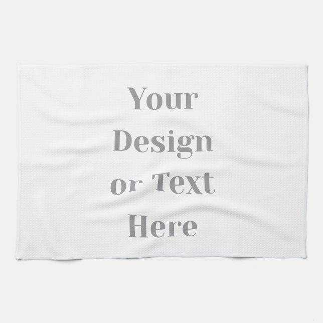 Customizable Your Design or Text Here Personalized Tea Towel (Horizontal)