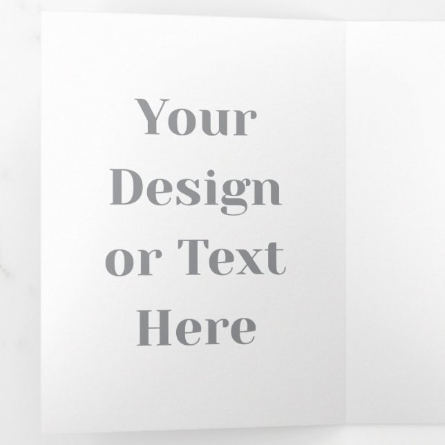 Customizable Your Design or Text Here Personalized Tri-Fold Card (Inside First)