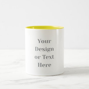 Customizable Your Design or Text Here Personalized Two-Tone Coffee Mug