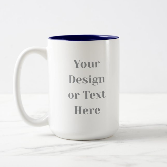 Customizable Your Design or Text Here Personalized Two-Tone Coffee Mug (Left)