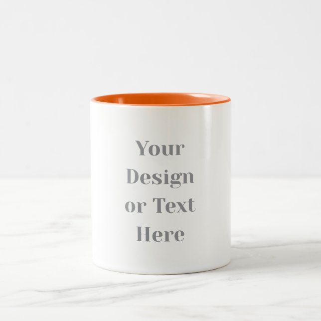 Customizable Your Design or Text Here Personalized Two-Tone Coffee Mug (Center)