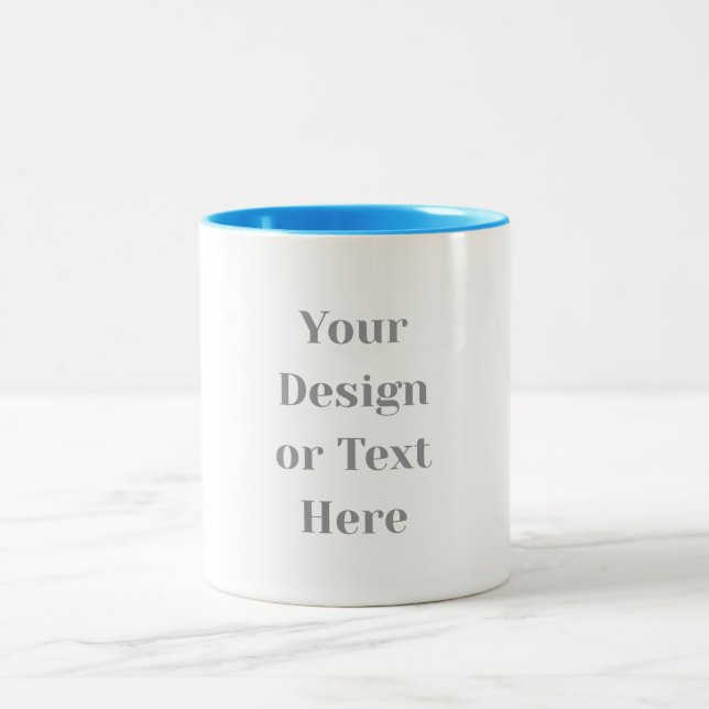 Customizable Your Design or Text Here Personalized Two-Tone Coffee Mug (Center)