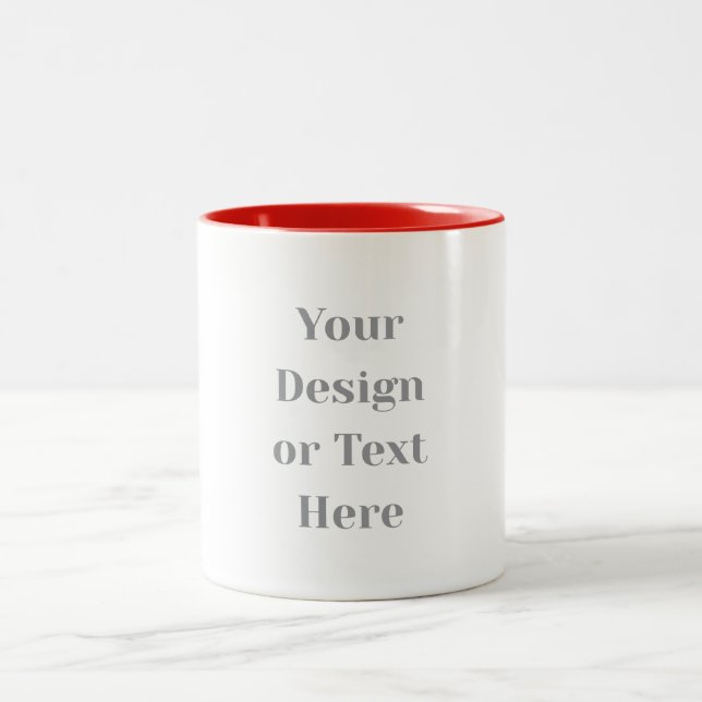 Customizable Your Design or Text Here Personalized Two-Tone Coffee Mug (Center)