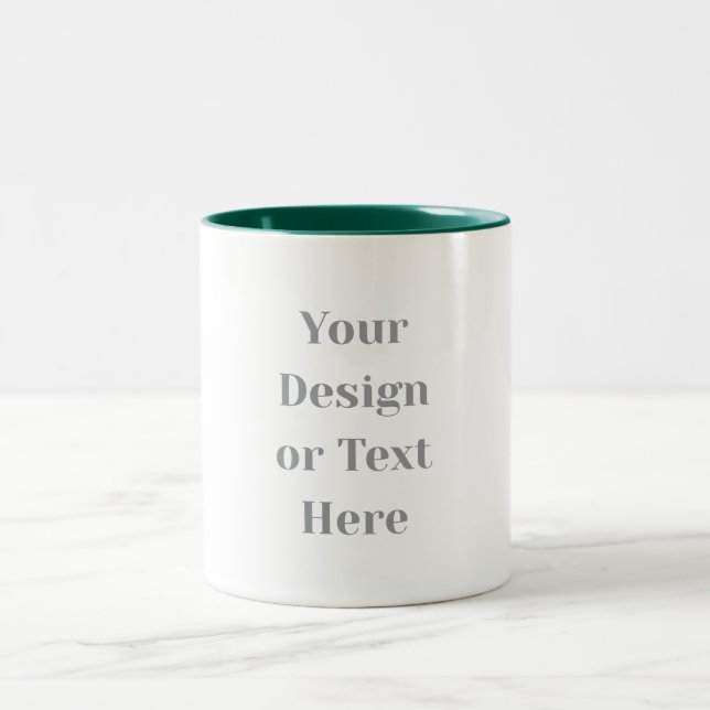 Customizable Your Design or Text Here Personalized Two-Tone Coffee Mug (Center)