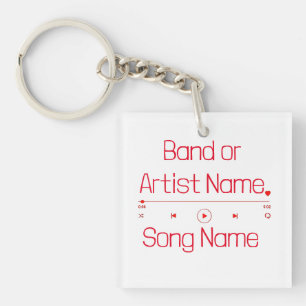 Customizable Your Favorite Music Key Ring