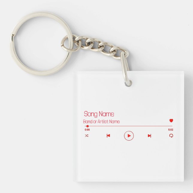 Customizable Your Favorite Music Key Ring (Front)