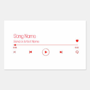 Customizable Your Favorite Music Rectangular Sticker