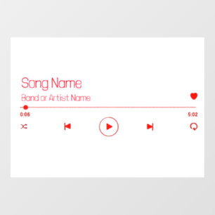 Customizable Your Favorite Music Window Cling