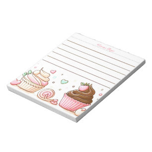 Customizavle Chef Pastel Desserts Notepad