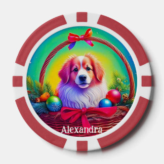 Customize 2026 Cutest Loyal Christmas Dog  Poker Chips