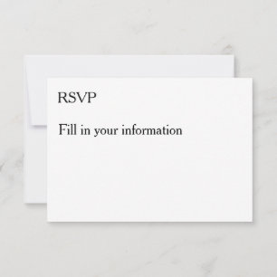 Customize Add Name Photo or Artwork RSVP Card