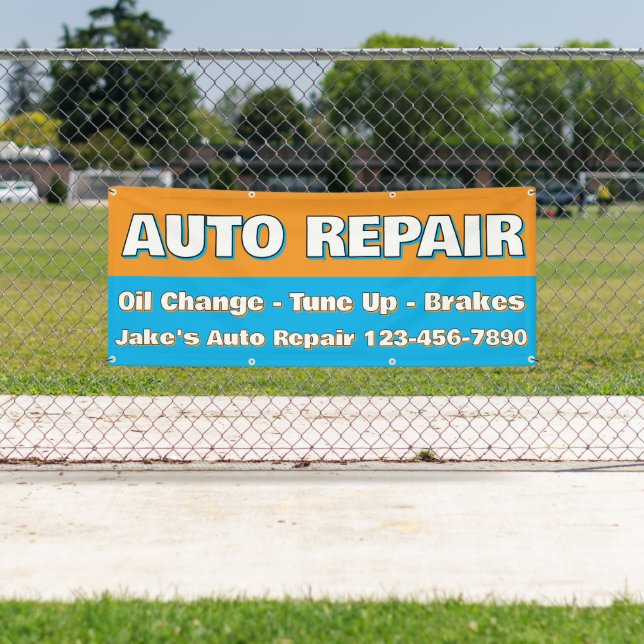 Customize Auto Repair Service Brakes Oil Change Banner (Insitu)