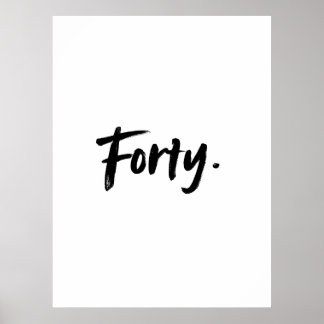 Customize Background Forty – Minimalist Poster