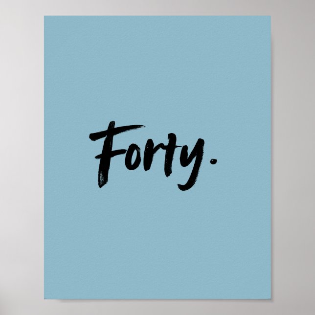 Customize Background Forty – Minimalist Poster (Front)