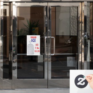 Customize Bags of Ice For Sale Weight Price Window Cling