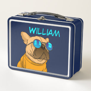 Customize Bull Dog  Metal Lunch Box
