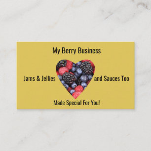 Customize Business Card Berry Jams Jellies