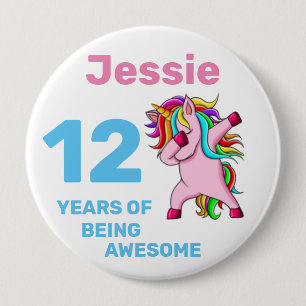 Customize Child's Birthday Badge - Girl Awesome