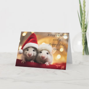 Customize Christmas Card - Mice 