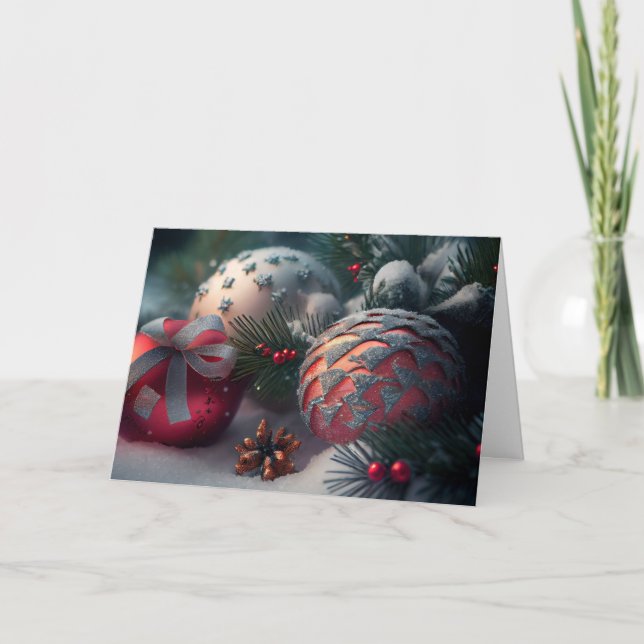 Customize Christmas Card - Xmas Bubbles (Front)