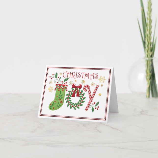 Customize Christmas Joy Card  (Front)