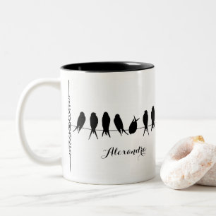 Customize Coffee Mug Birds on a Wire