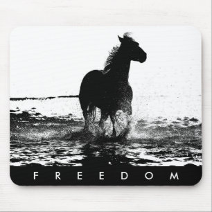 Customize Elegant Modern Pop Art Running Horse Mouse Mat