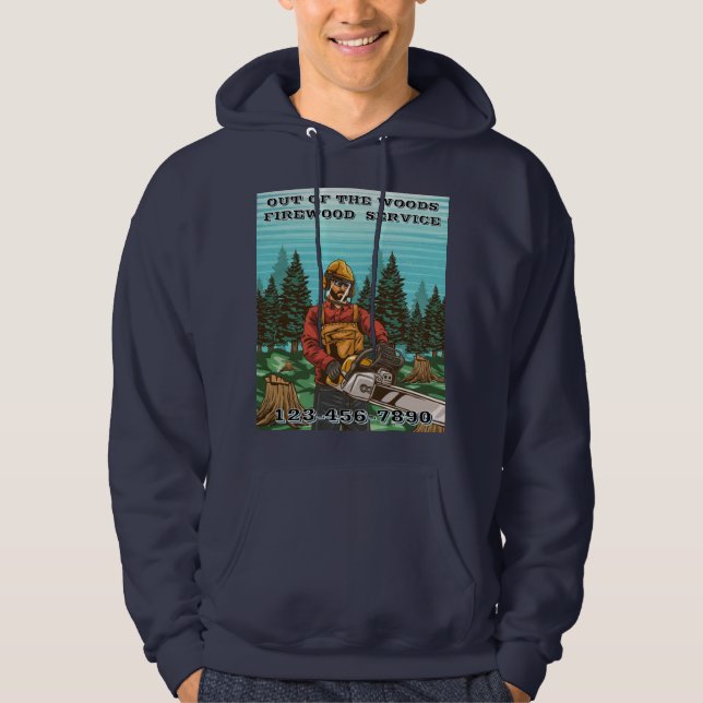 Customize Firewood Sales Business Promotional Hoodie (Front)
