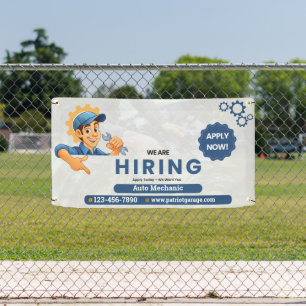 Customize Generic Now Hiring Auto Mechanic  Banner