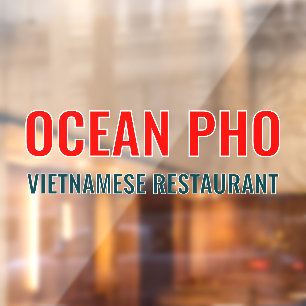 Customize Generic Restaurant Two Color  Window Cling