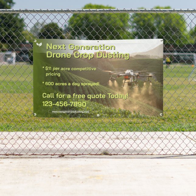 Customize GPS Drone Crop Spraying Business Promo Banner (Insitu)