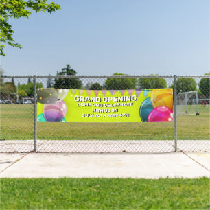 Customize Grand Opening  Balloons Bunting Business Banner