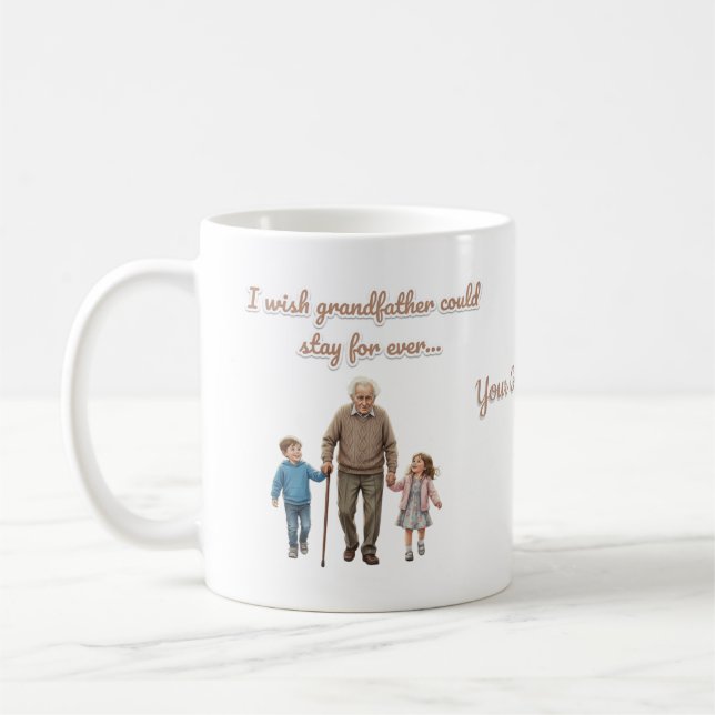 Customize grandpa name coffee mug (Left)