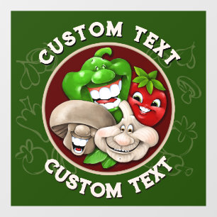 CUSTOMIZE Happy Italian Food Restaurant Kitchen  Window Cling