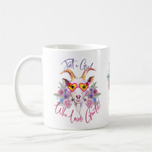 CUSTOMIZE   Hipster Goat - Girl who Loves Goats Coffee Mug