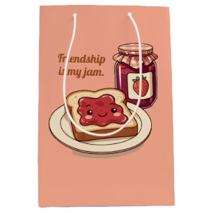 [Customize] is my jam - cute jam and toast cartoon Medium Gift Bag