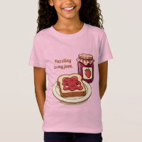 [Customize] is my jam - cute jam and toast cartoon
