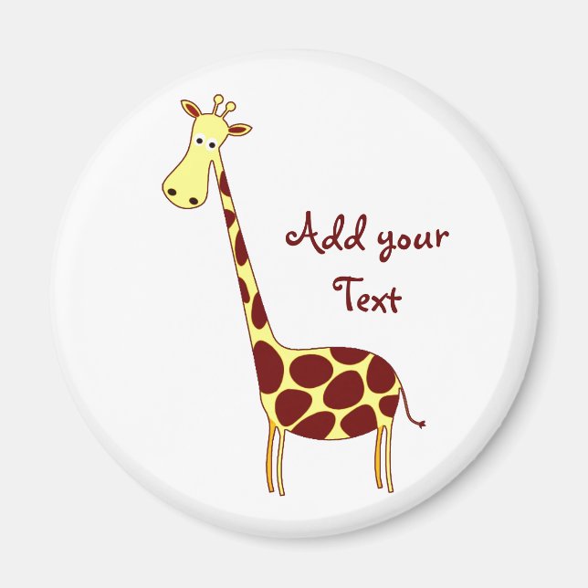 Customize It! Cute Giraffe Design Magnet (Front)