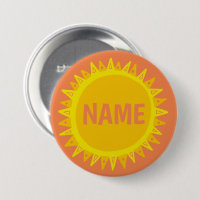 CUSTOMIZE IT Yellow Orange Sunshine Name Tag