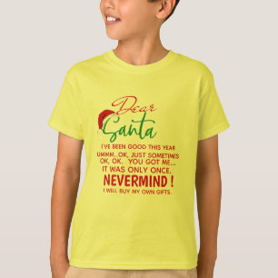 Customize kids Dear Santa Funny Christmas Shirt