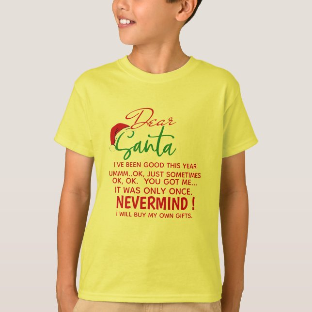 Customize kids Dear Santa Funny Christmas Shirt (Front)