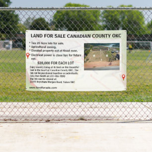 Customize Land Lot Property For Sale Logo Agent  Banner