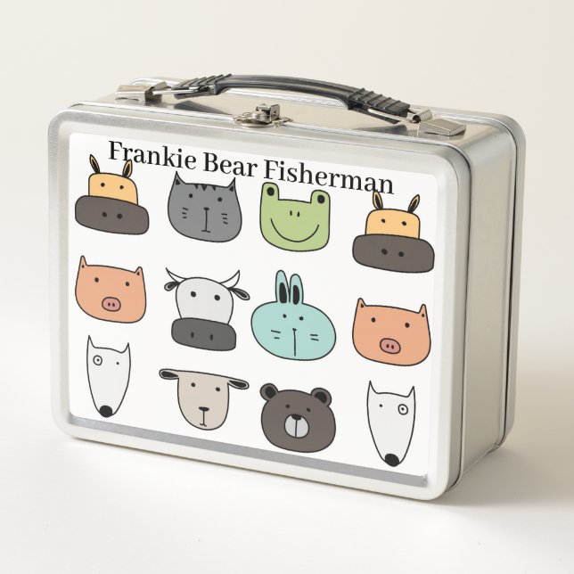 Customize Lunch Box - Animal Faces (Front)